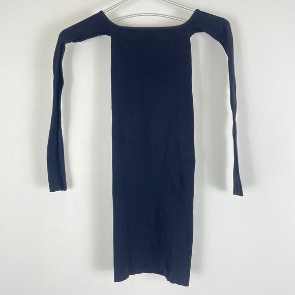 White Fox Keep On Looking Mini Dress in Black ONE SIZE cut out rhinestone - Picture 7 of 7